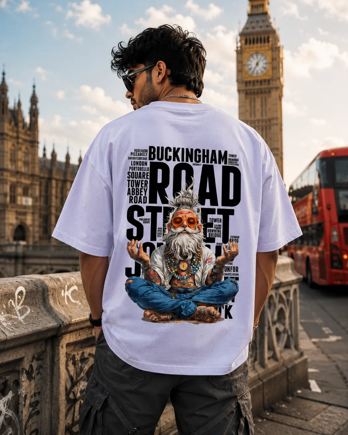 London Street Monk T-Shirt | Urban Zen Graphic Tee | Swag Layer