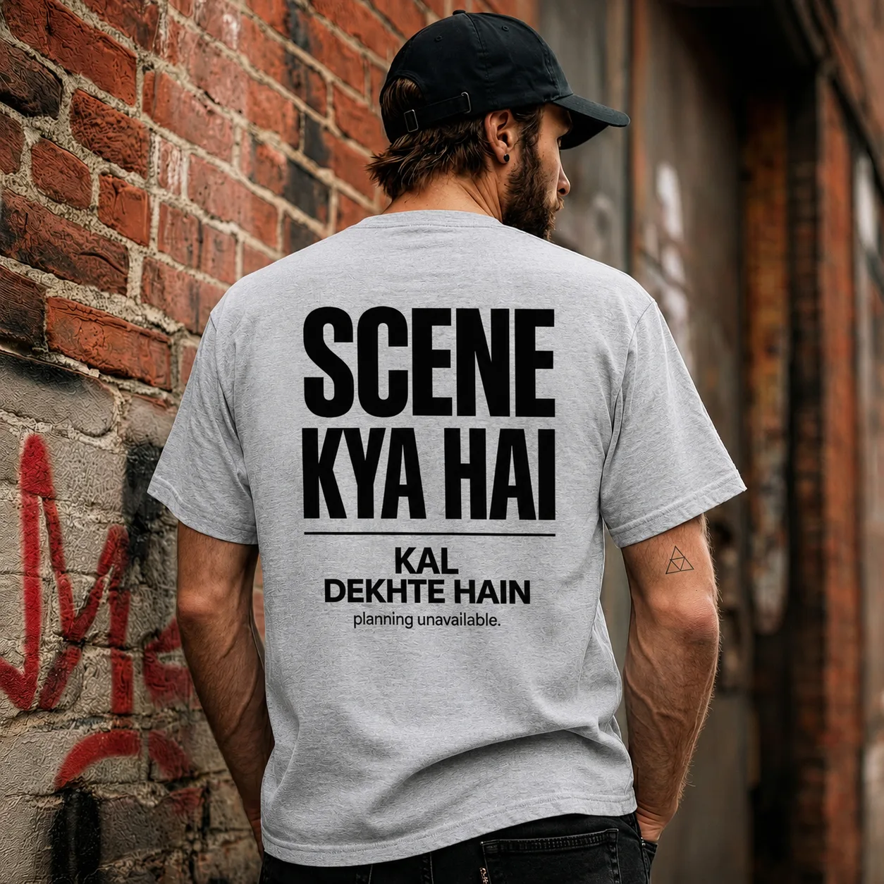 "Scene Kya Hai? Kal Dekhte Hain" Hindi Slang T-Shirt | Relatable Meme Streetwear | Swag Layer