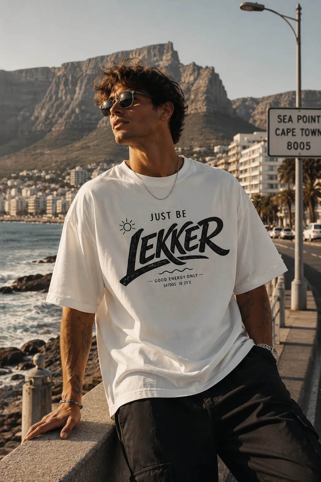 Just Be Lekker T-Shirt | Premium Streetwear Graphic Tee | Good Energy Only | Swag Layer — view 2