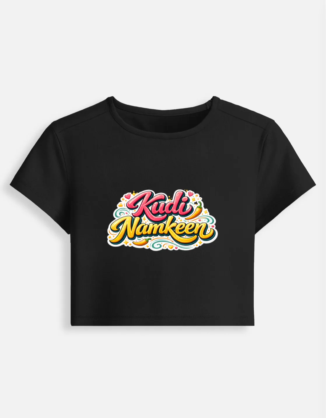 Kudi Namkeen - Baby Tee | Woman Crop Top | Swag Layer — view 4