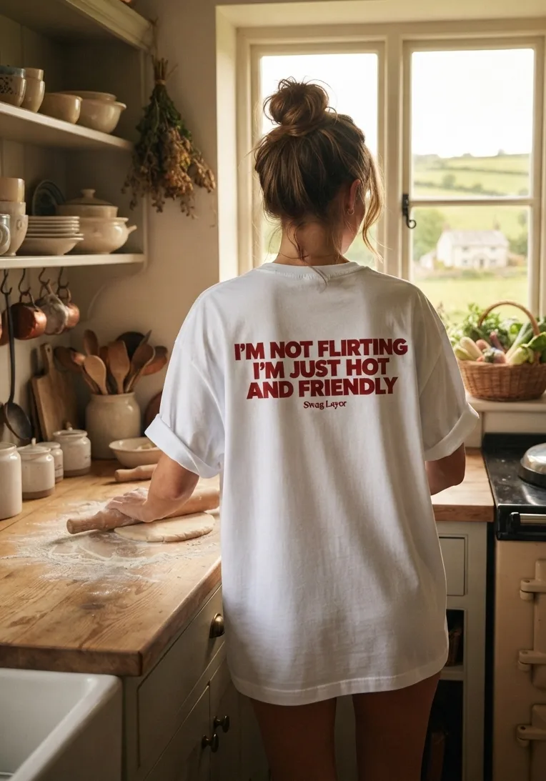 Swag Layer "Hot and Friendly" Back-Print T-Shirt