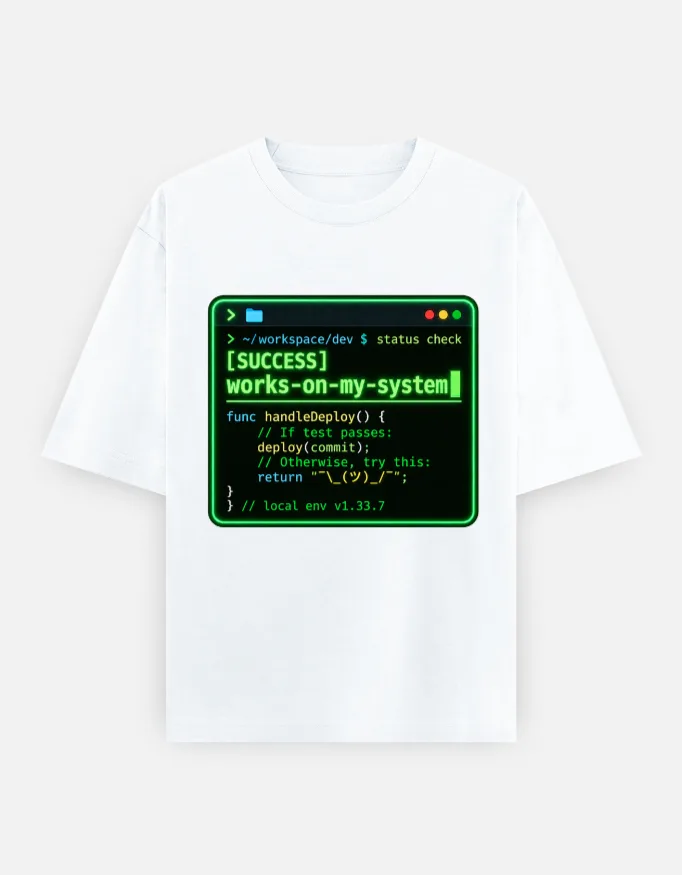 Works on My System Dev Tee - The Ultimate Production Prayer Tshirt | Swag Layer — view 2