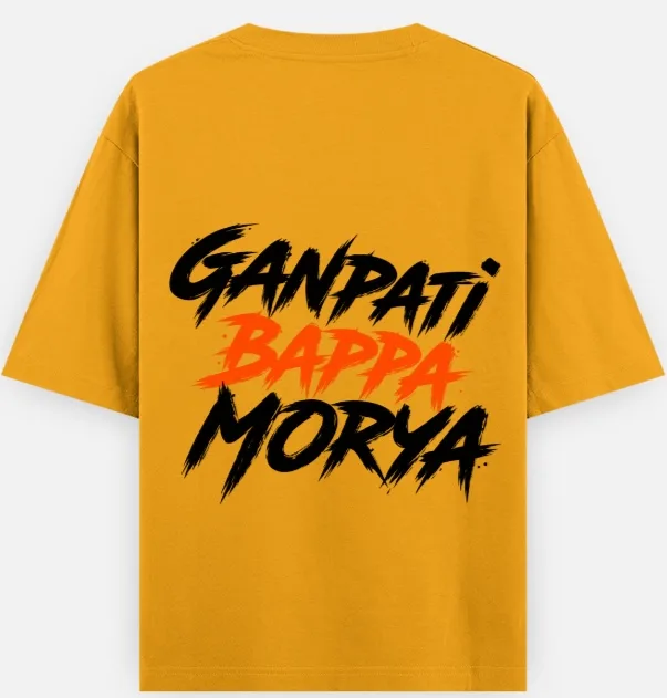 The Vighnaharta Drop: "Ganpati Bappa Morya" Streetwear Tee | Swag Layer — view 4