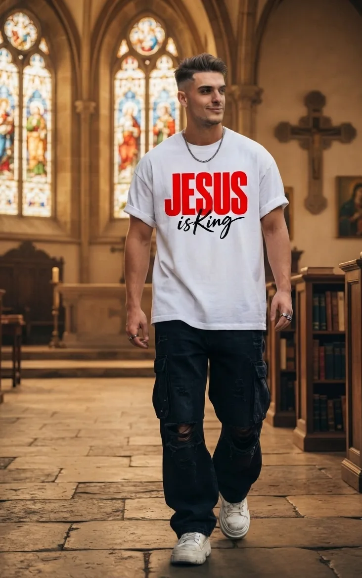 The "Jesus Is King" Bold Typography Tee | Swag Layer