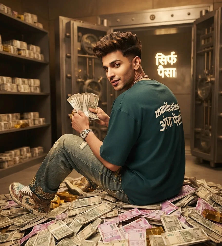 "Manifesting Andha Paisa" T-Shirt | Streetwear | Swag Layer