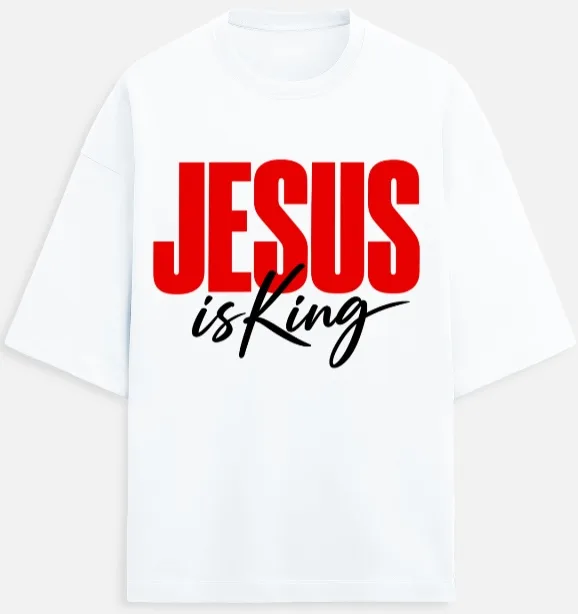 The "Jesus Is King" Bold Typography Tee | Swag Layer — view 2