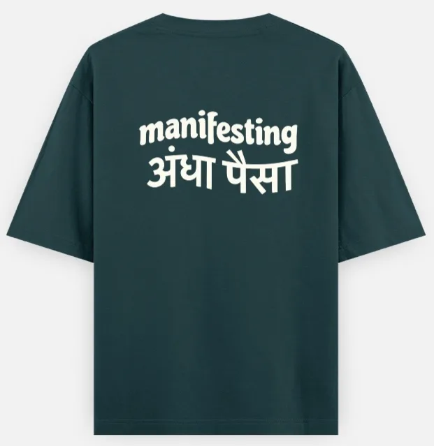 "Manifesting Andha Paisa" T-Shirt | Streetwear | Swag Layer — view 2